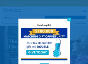 How vnsny.org looks like on a tablet such as an iPad.