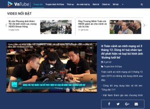 How vntube.info looks like on a tablet such as an iPad.