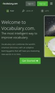 How vocab.com looks like on a mobile device such as an iPhone.