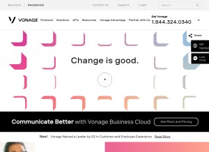 How vocalocity.com looks like on a tablet such as an iPad.