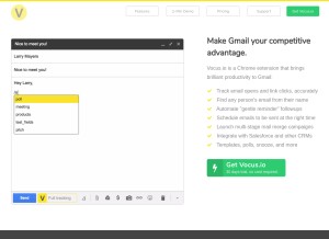 How vocus.io looks like on a tablet such as an iPad.