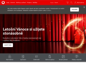 How vodafone.cz looks like on a tablet such as an iPad.