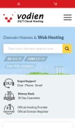 How vodien.com looks like on a mobile device such as an iPhone.