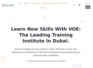 How voe.ae looks like on a tablet such as an iPad.