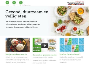 How voedingscentrum.nl looks like on a tablet such as an iPad.