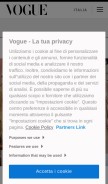 How vogue.it looks like on a mobile device such as an iPhone.