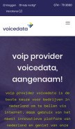 How voicedata.nl looks like on a mobile device such as an iPhone.