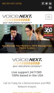 How voicenext.com looks like on a mobile device such as an iPhone.