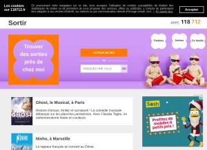 How voila.fr looks like on a tablet such as an iPad.
