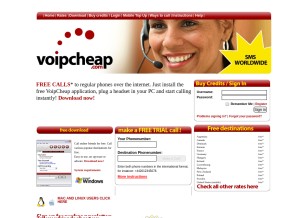 How voipcheap.com looks like on a tablet such as an iPad.