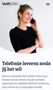 How voipgrid.nl looks like on a mobile device such as an iPhone.