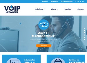 How voipnetworks.com looks like on a tablet such as an iPad.