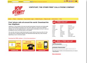 How voipstunt.com looks like on a tablet such as an iPad.
