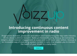 How voizzup.com looks like on a tablet such as an iPad.