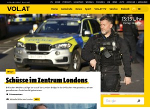 How vol.at looks like on a tablet such as an iPad.