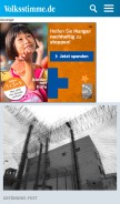 How volksstimme.de looks like on a mobile device such as an iPhone.