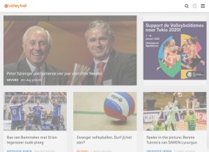 How volleybal.nl looks like on a tablet such as an iPad.