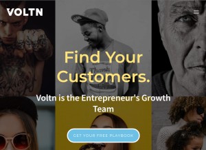 How voltn.com looks like on a tablet such as an iPad.