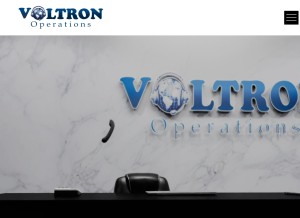 How voltronoperations.com looks like on a tablet such as an iPad.