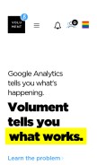 How volument.com looks like on a mobile device such as an iPhone.