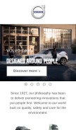 How volvo.com looks like on a mobile device such as an iPhone.