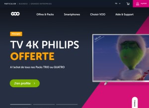 How voo.be looks like on a tablet such as an iPad.