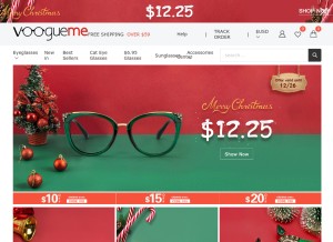 How voogueme.com looks like on a tablet such as an iPad.
