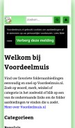 How voordeelmuis.nl looks like on a mobile device such as an iPhone.