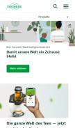 How vorwerk.de looks like on a mobile device such as an iPhone.