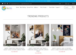 How votacolors.com looks like on a tablet such as an iPad.