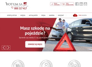 How votum-sa.pl looks like on a tablet such as an iPad.