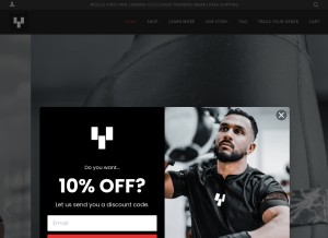 How votwear.com looks like on a tablet such as an iPad.