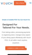 How vouchpos.com looks like on a mobile device such as an iPhone.