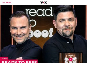 How vox.de looks like on a tablet such as an iPad.