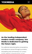 How voxmedia.com looks like on a mobile device such as an iPhone.