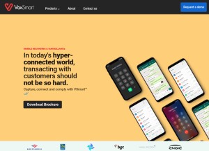 How voxsmart.com looks like on a tablet such as an iPad.
