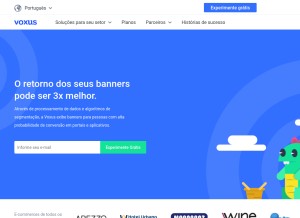 How voxus.tv looks like on a tablet such as an iPad.
