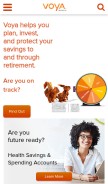 How voya.com looks like on a mobile device such as an iPhone.