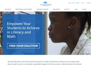 How voyagersopris.com looks like on a tablet such as an iPad.