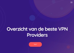 How vpn-provider.nl looks like on a tablet such as an iPad.
