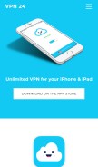 How vpn24.io looks like on a mobile device such as an iPhone.