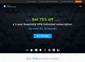 How vpnunlimitedapp.com looks like on a tablet such as an iPad.