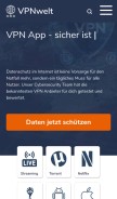 How vpnwelt.com looks like on a mobile device such as an iPhone.