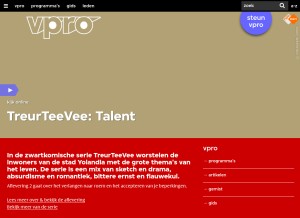 How vpro.nl looks like on a tablet such as an iPad.