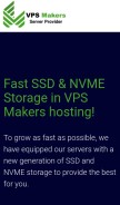 How vpsmakers.com looks like on a mobile device such as an iPhone.