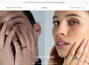 How vraiandoro.com looks like on a tablet such as an iPad.
