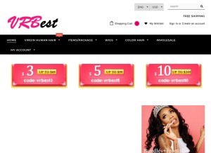 How vrbesthair.com looks like on a tablet such as an iPad.