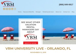 How vrmgr.com looks like on a tablet such as an iPad.