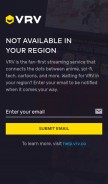 How vrv.co looks like on a mobile device such as an iPhone.