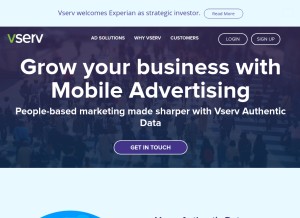 How vserv.mobi looks like on a tablet such as an iPad.